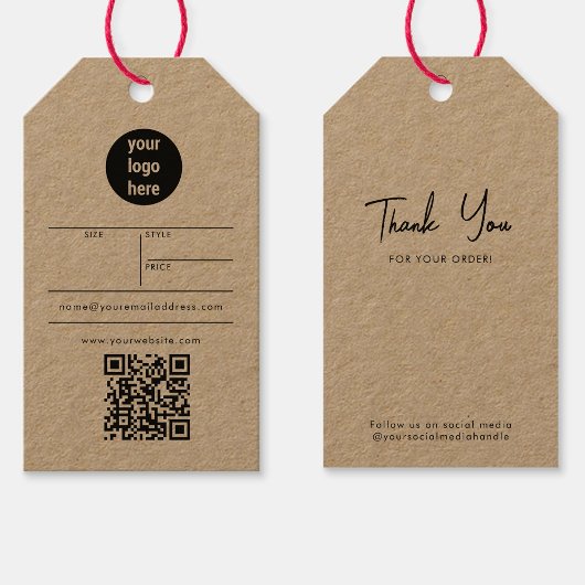 Business Logo Hang Label Price Clothing Swing Labe Cadeaulabel