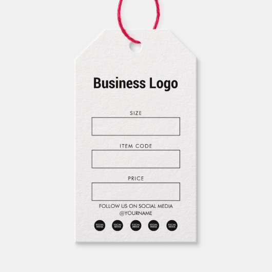 Business Logo Hang Label Price Clothing Swing Labe Cadeaulabel (Voorkant)