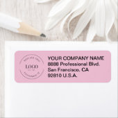 Business logo here Custom Corporate Pink Etiket (Insitu)