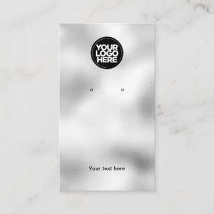 Business Logo Iridescent Earning Display Card Visitekaartje