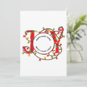 Business Logo Kerstfeest Joy Bauble Feestdagenkaart (Staand voorkant)