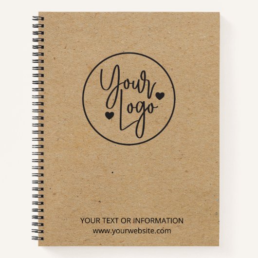 Business Logo Kraft Small Business Notitieboek (Voorkant)