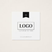 Business Logo Label Hang Label Vierkante Visitekaartjes (Voorkant)