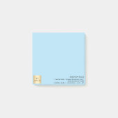 Business logo lichtblauw post-it® notes (Voorkant)