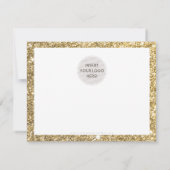 BUSINESS LOGO MERCI élégant or noir parties scinti (Dos)