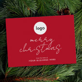 Business Logo Merry kerstfeestay Kaart