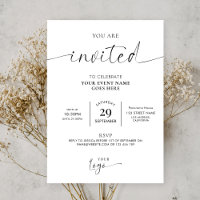 Business Logo minimalist Black & White Gala Event