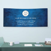 Business Logo Minimalist Modern professioneel blau Spandoek (Beurs)