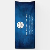 Business Logo Minimalist Modern professioneel blau Spandoek (Verticaal)