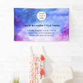 Business Logo Minimalist Modern professioneel blau Spandoek (Insitu)