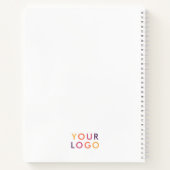 Business Logo minimalist White Notitieboek (Achterkant)