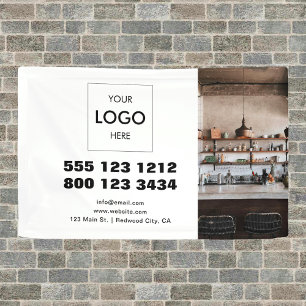 Business Logo Minimalistische moderne foto Spandoek
