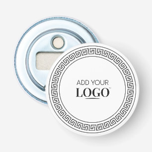 Business Logo Modern Elegant Stijlvol Grieks Meand Button Flesopener