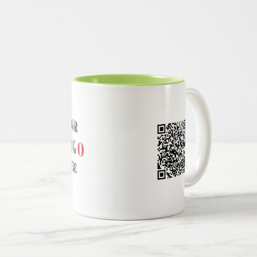 Business Logo Modern met QR-code Mok (Voorkant rechts)
