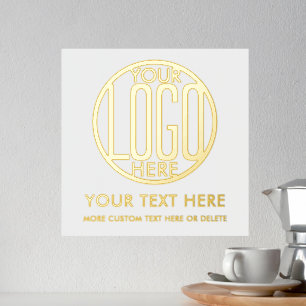 Business Logo Modern Minimal Bedrijf Promotie Folie Afdrukken