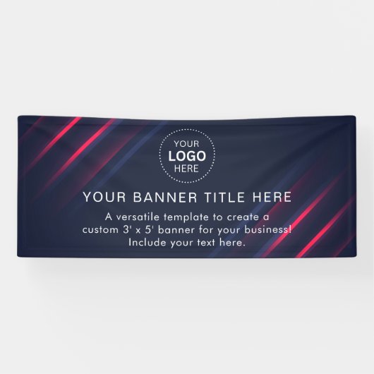 Business Logo Modern Professional 6'-banner Spandoek (Horizontaal)