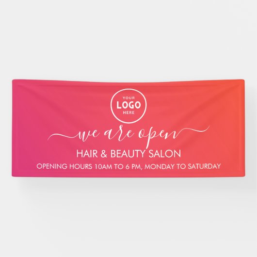 Business Logo Modern Professional 6'-banner Spandoek (Horizontaal)