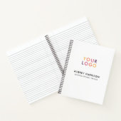 Business Logo Modern Professional White Notitieboek (Binnen)