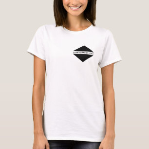 Business Logo Modern Vrouwen Wit T-shirt