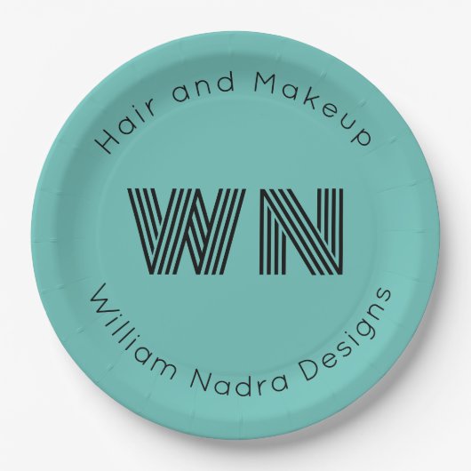 Business Logo Monogram Papieren Bord – Aangepaste  (Voorkant)