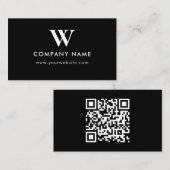 Business Logo Monogram Scannable Website Visitekaartje (Voorkant / Achterkant)