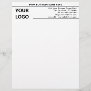 Business Logo Naam Adres Letterhead Sjabloon Briefhoofd