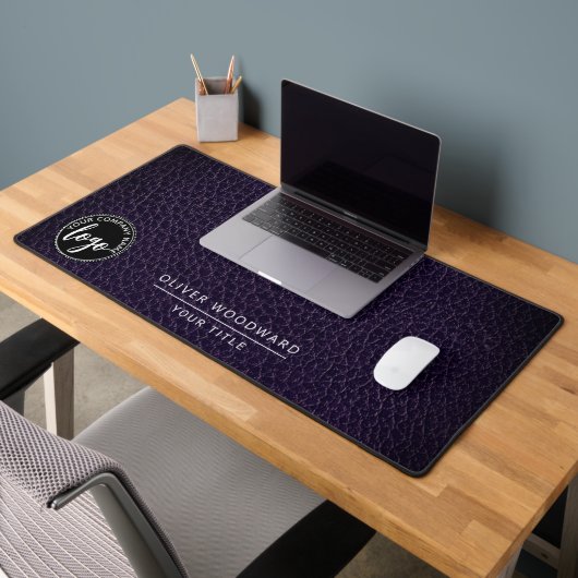 Business Logo Name Title Desk Mat (Bureau 2)