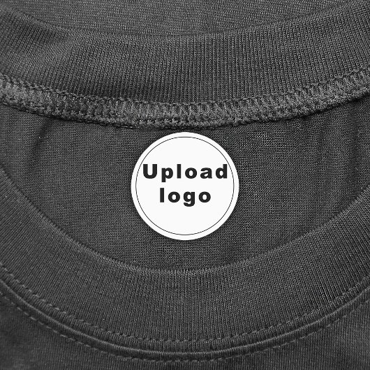 Business Logo on Circle Shape Iron on Label