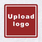 Business Logo on Red Square Iron op label (Design 1)