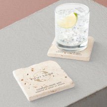 Business logo on Travertine, Artsy Brand, Company