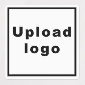 Business Logo on White Square Adhesive Label (Design 1)