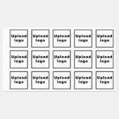Business Logo on White Square Adhesive Label (Vel)