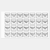 Business Logo on White Square Iron on Label (Vel)