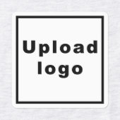 Business Logo on White Square Iron on Label (Design 1)