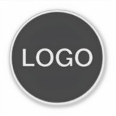 Business Logo op Clear Vinyl Circle Waterfles Sticker (Voorkant)