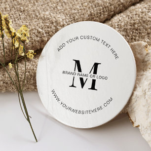 Business Logo Open House Corporate Event Branded Ronde Kartonnen Onderzetter