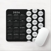 Business Logo Pattern 2026 Calendar Aangepaste kle Muismat (Met muis)