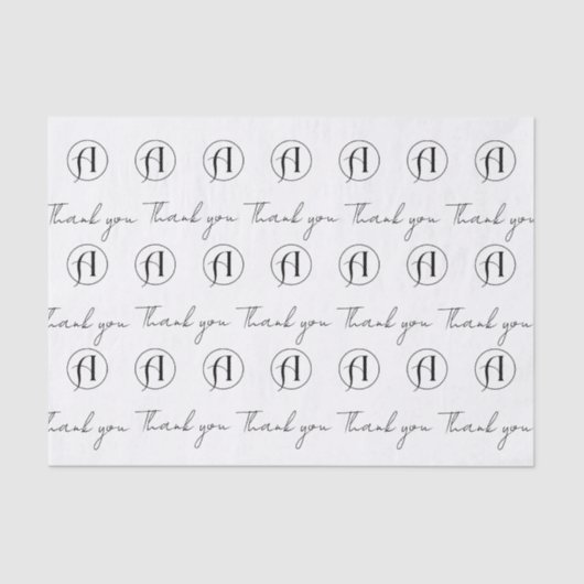 Business Logo Pattern Branding Tissue Paper Tissuepapier (Voorkant)