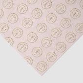 Business Logo Pattern Professional op Roze Tissuepapier (Detail)