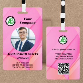 Business Logo Personeel Medewerker QR Code Badge