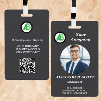 Business Logo Personeel Medewerker QR Code Badge