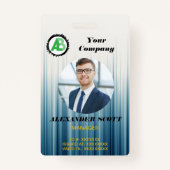 Business Logo Personeel Medewerker QR Code Badge (Voorkant)