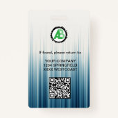 Business Logo Personeel Medewerker QR Code Badge (Achterkant)
