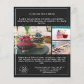 Business Logo Photo Collage Grid Black Promo Flyer (Voorkant)