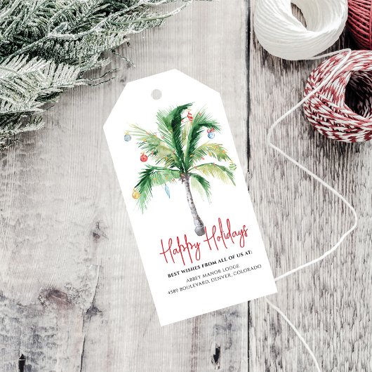 Business Logo Prettige feestdagen Company Cadeaulabel