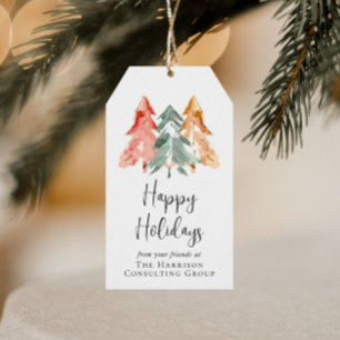 Business Logo Prettige feestdagen QR Code Cadeaulabel