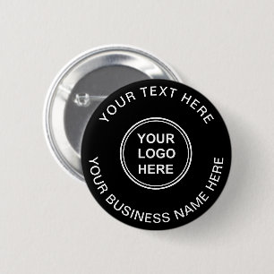 Business Logo Promotion Black Ronde Button 5,7 Cm