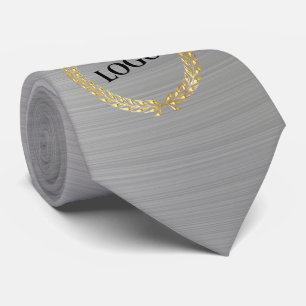 Business Logo Promotional Company Silver Stropdas