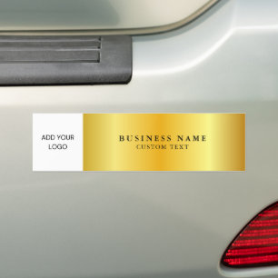 Business Logo Promotional Gold Gradient Bumpersticker
