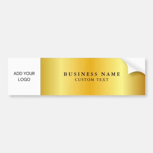 Business Logo Promotional Gold Gradient Bumpersticker (Voorkant)